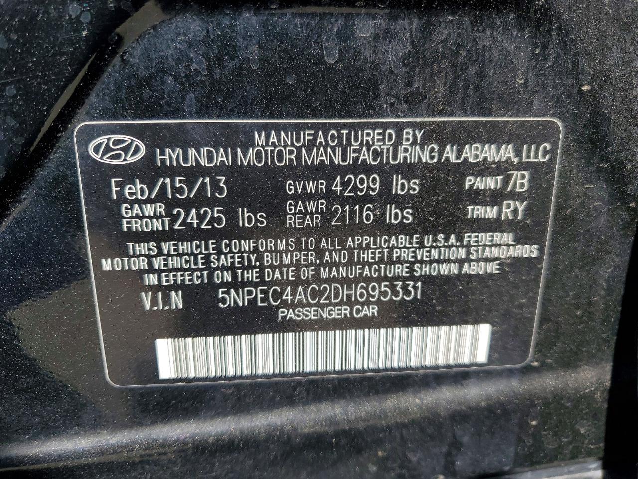 2013 HYUNDAI SONATA LIMITED photo 34
