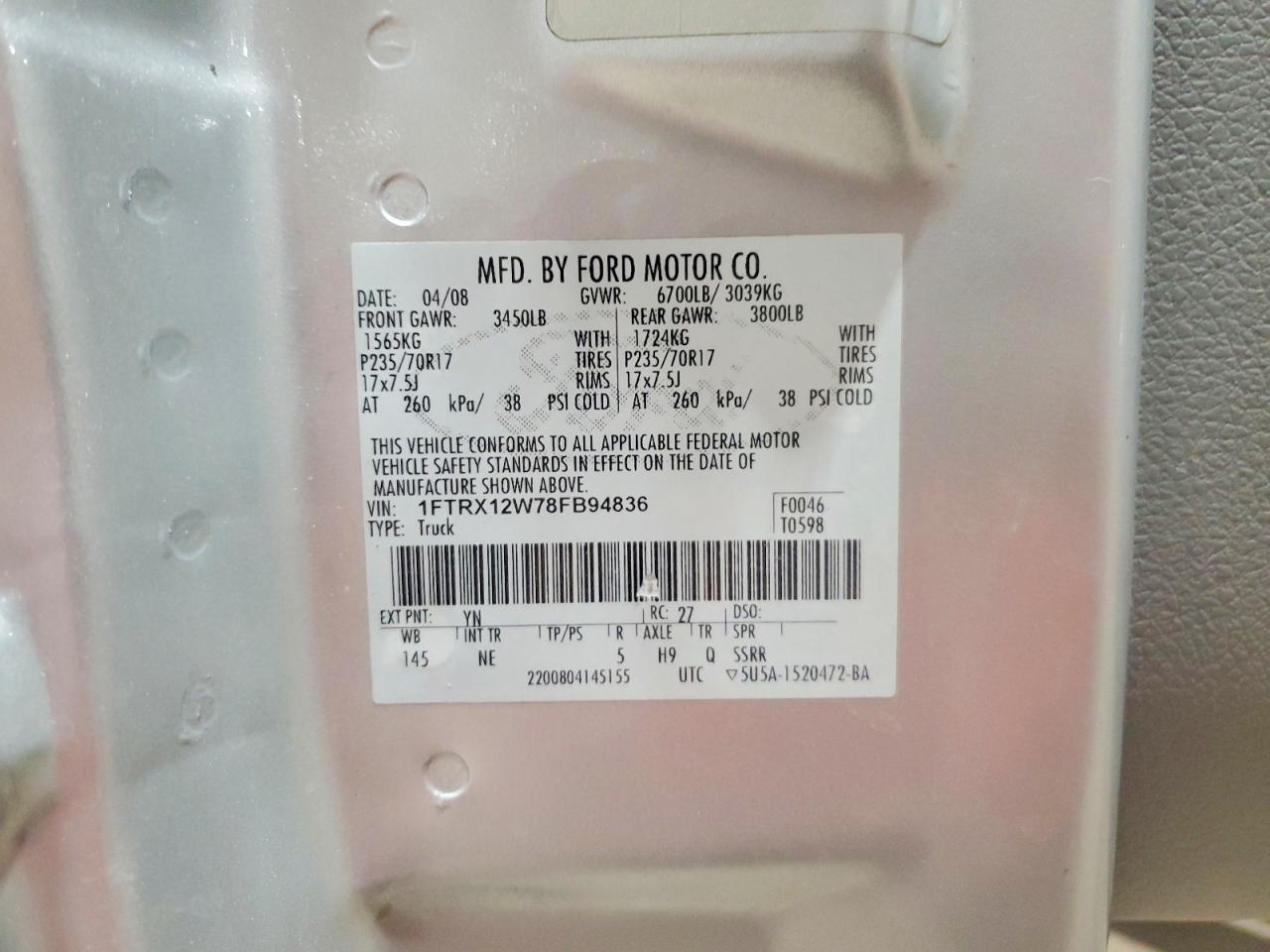 2008 FORD F150 photo 34
