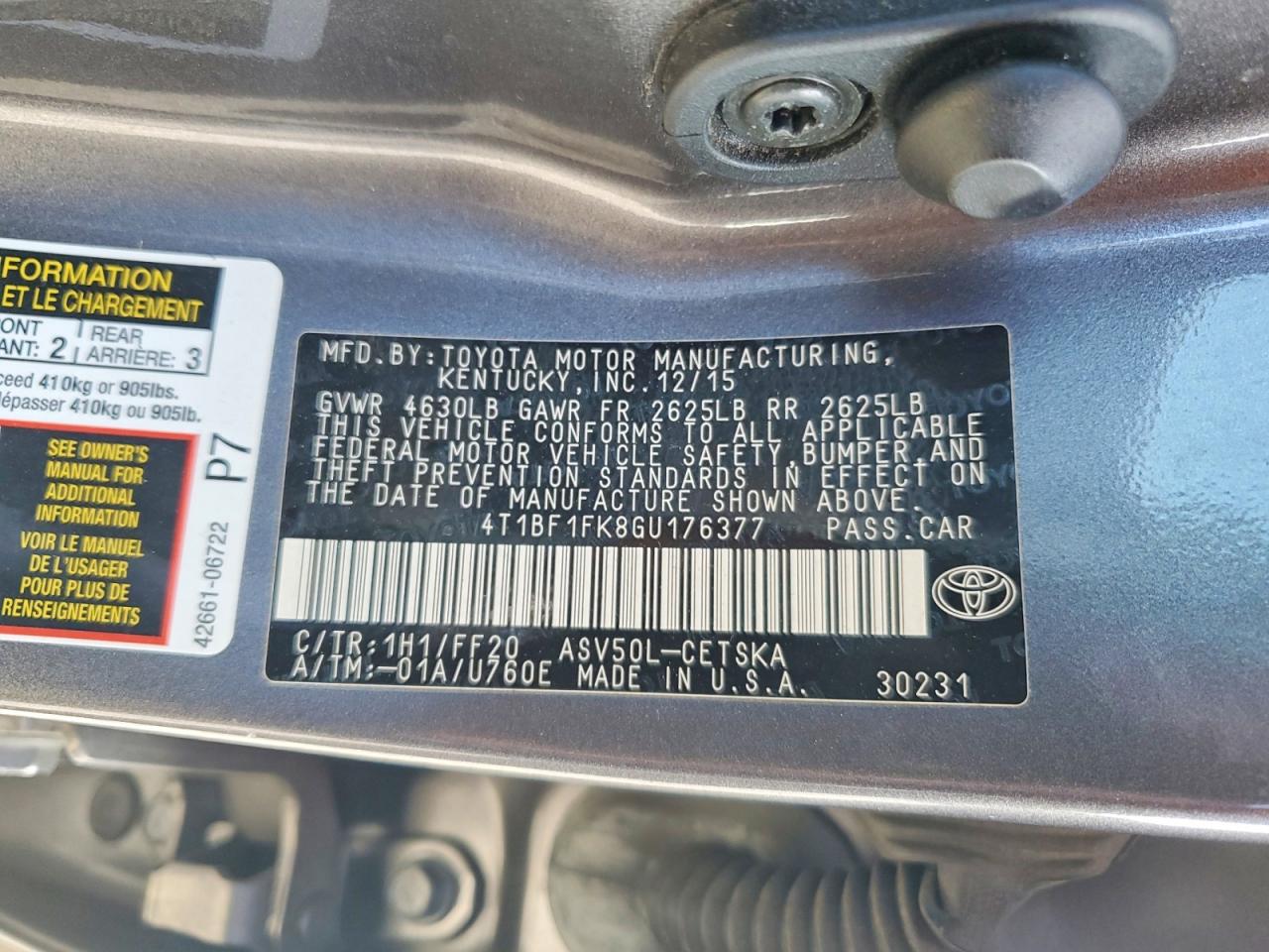 2016 TOYOTA CAMRY SE photo 13