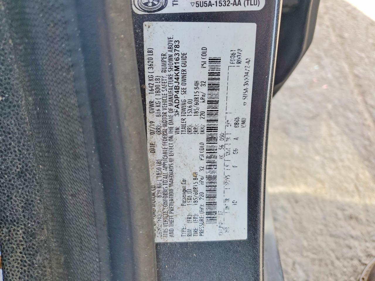 2019 FORD FIESTA SE photo 34