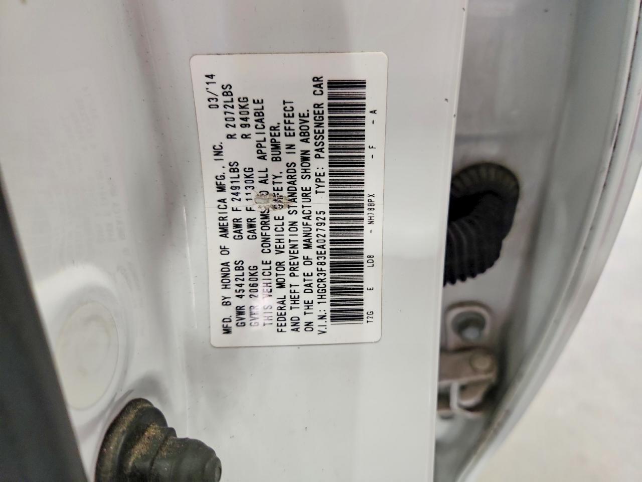 2014 HONDA ACCORD EXL photo 23
