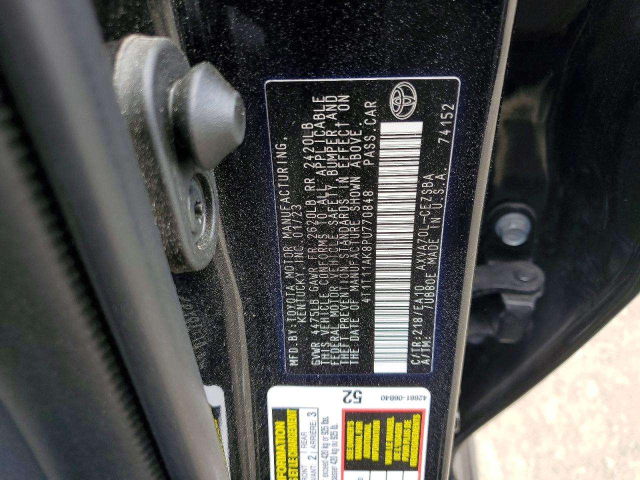 2023 TOYOTA CAMRY SE photo 23