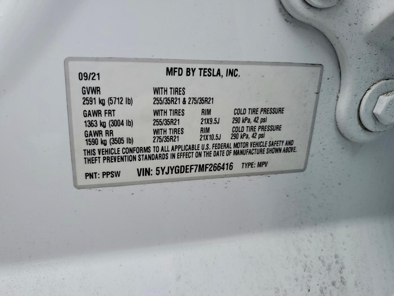 2021 TESLA MODEL Y photo 25