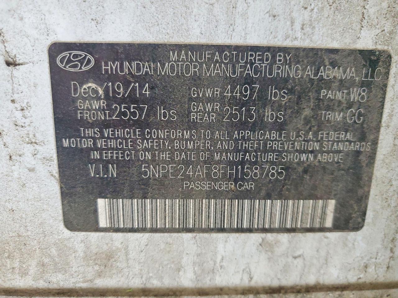 2015 HYUNDAI SONATA SE photo 12