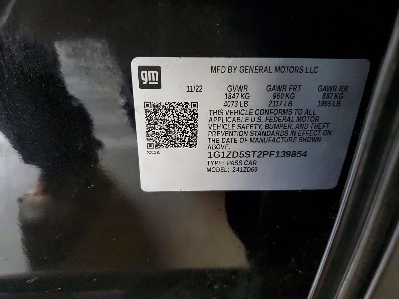 2023 CHEVROLET MALIBU LT photo 13