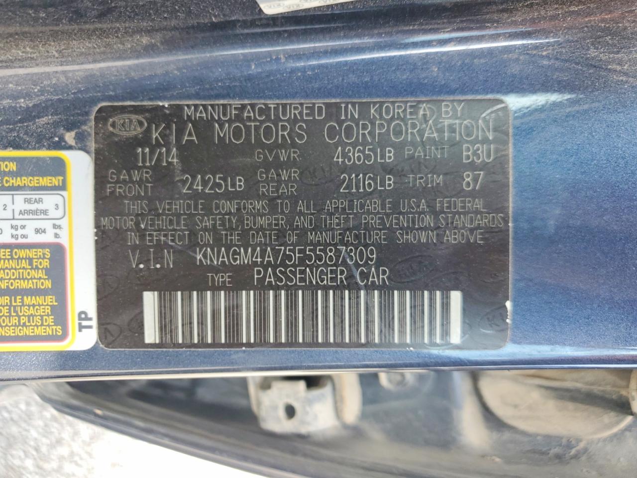 2015 KIA OPTIMA HYBRID photo 12
