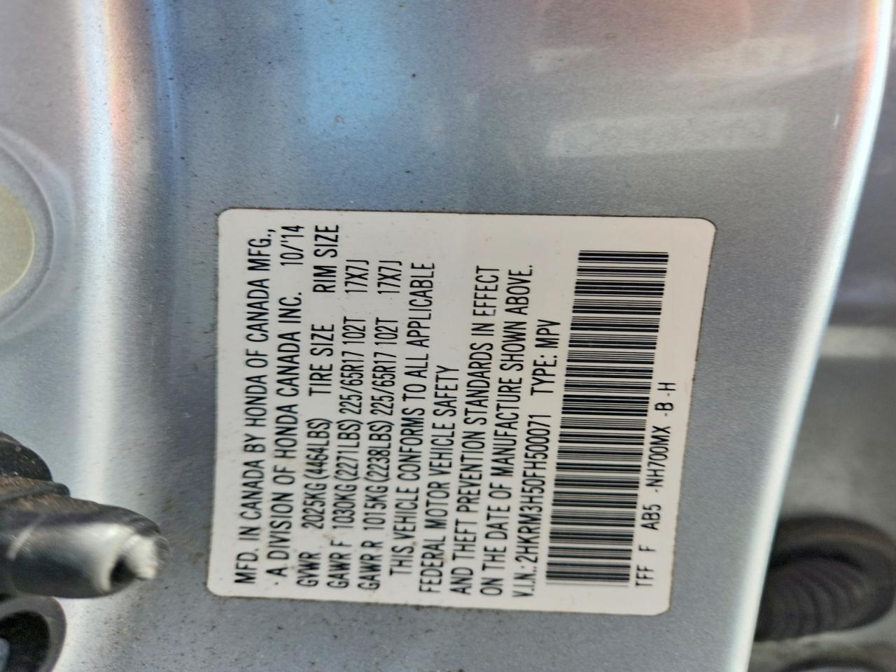2015 HONDA CR-V EX photo 37