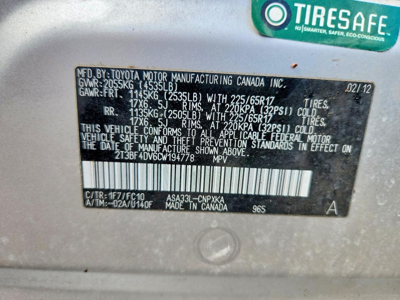 2012 TOYOTA RAV4 BASE photo 40