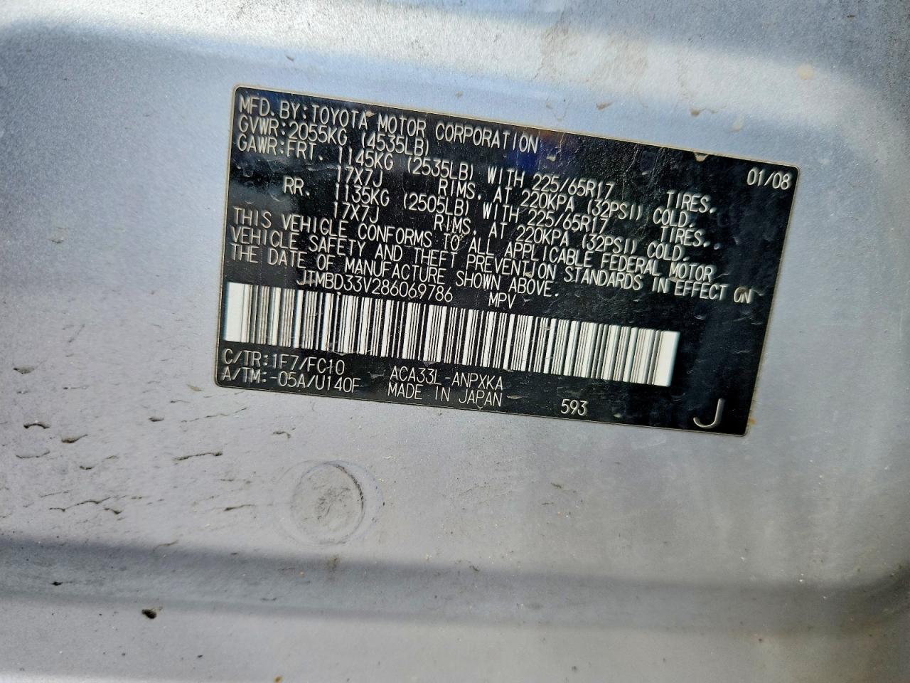 2008 TOYOTA RAV4 BASE photo 37