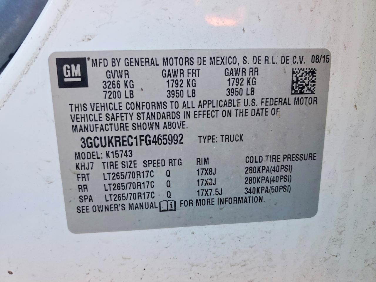 2015 CHEVROLET SILVERADO K1500 LT photo 23