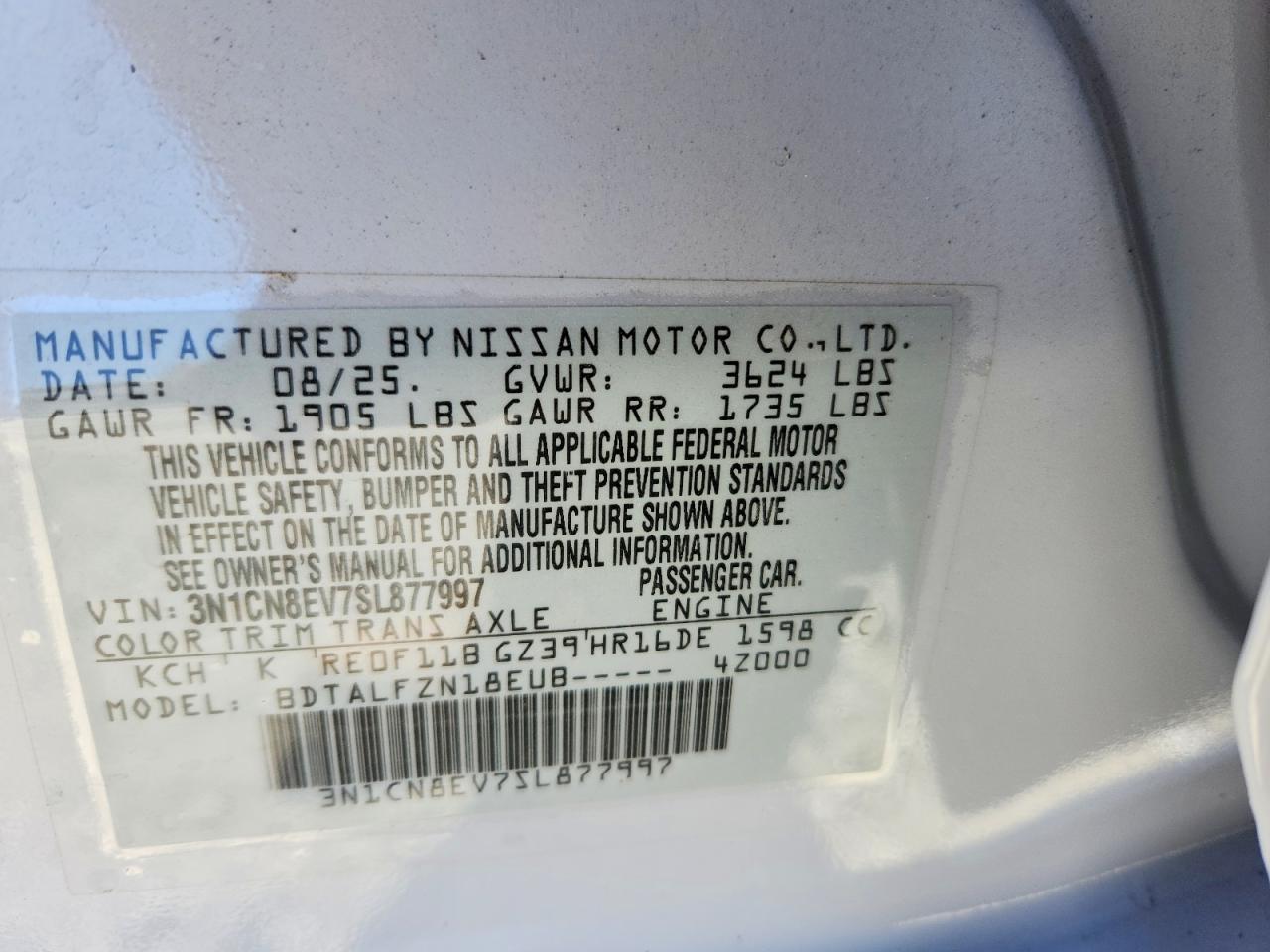 2025 NISSAN VERSA SV photo 12