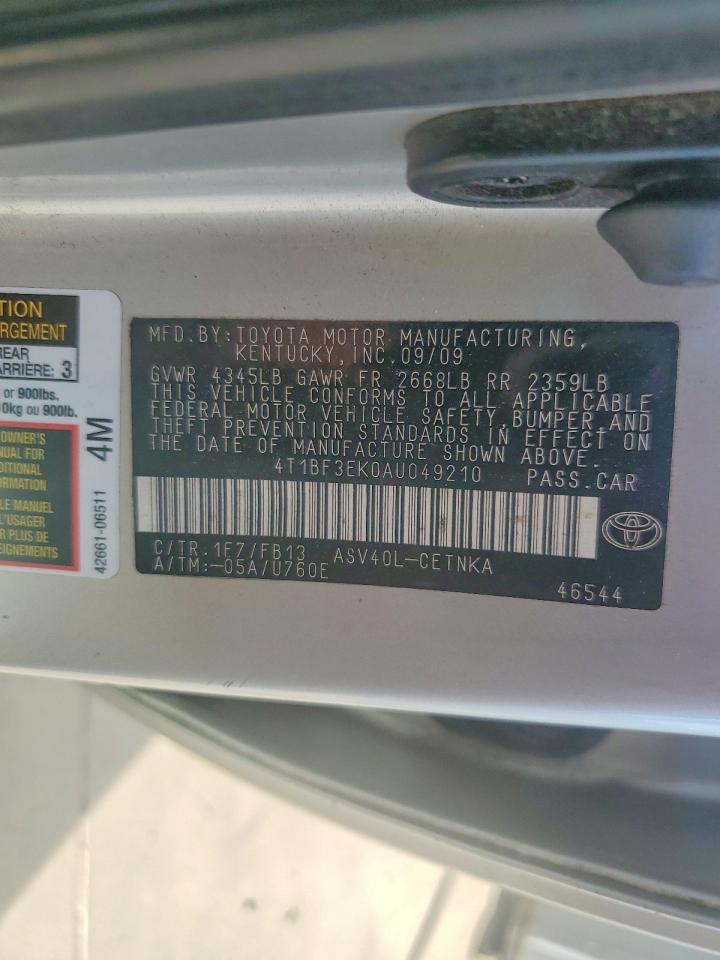 2010 TOYOTA CAMRY LE photo 23
