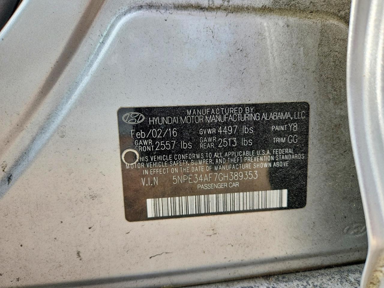 2016 HYUNDAI SONATA SPORT photo 23