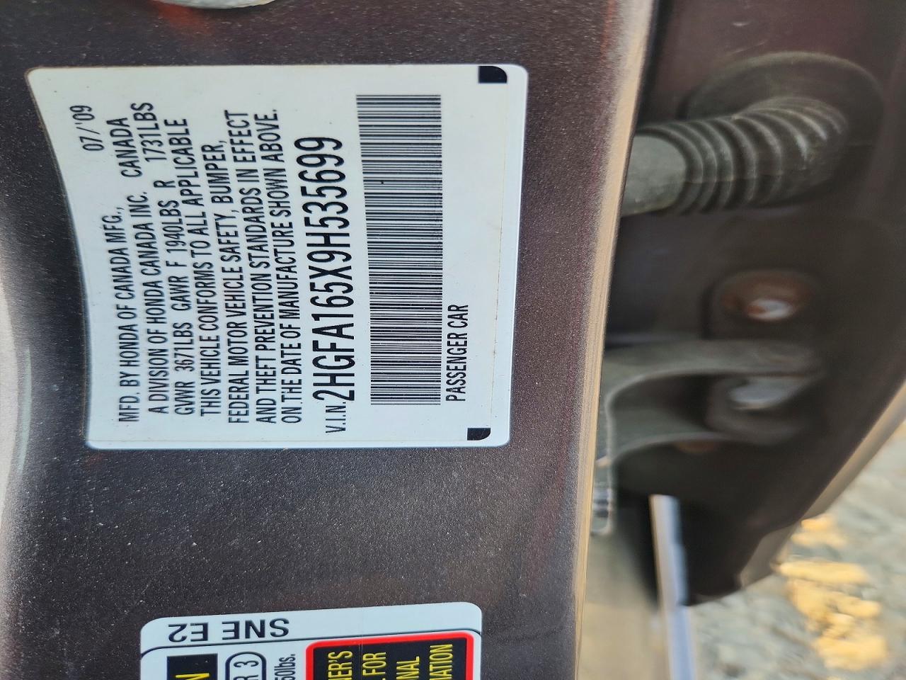 2009 HONDA CIVIC LX photo 34