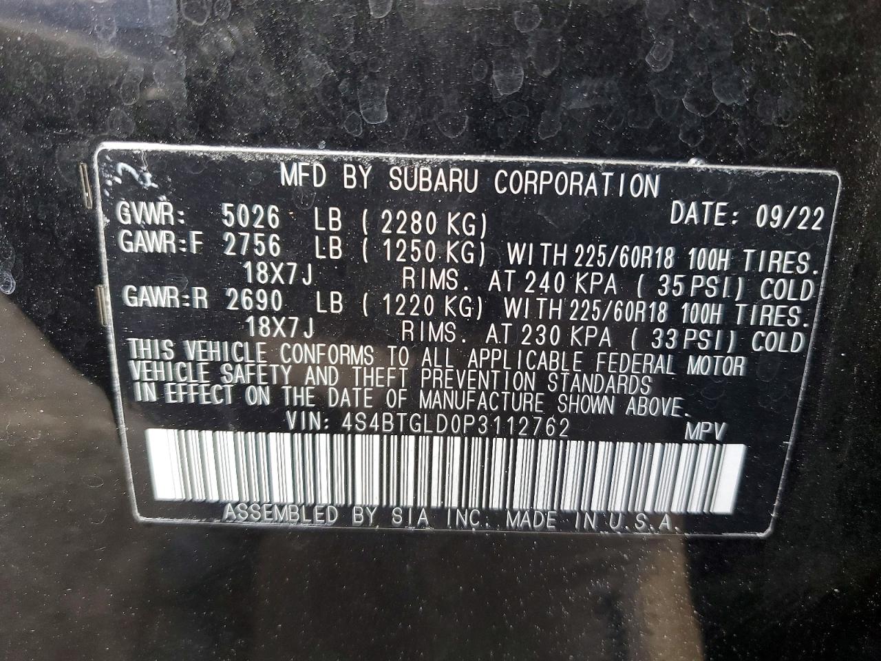 2023 SUBARU OUTBACK ONYX EDITION XT photo 34