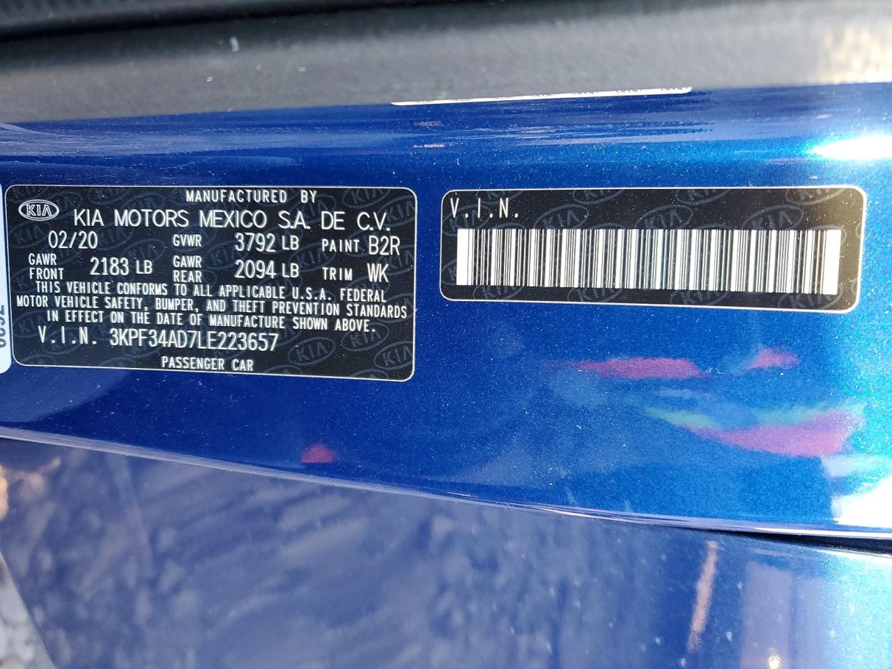 2020 KIA FORTE GT LINE photo 13