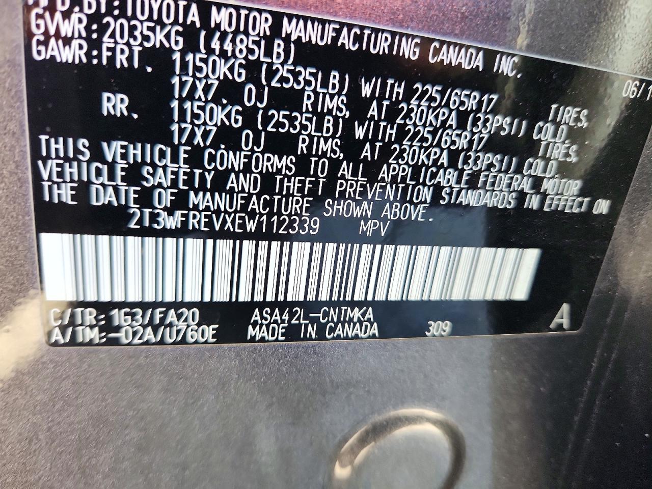 2014 TOYOTA RAV4 XLE photo 37