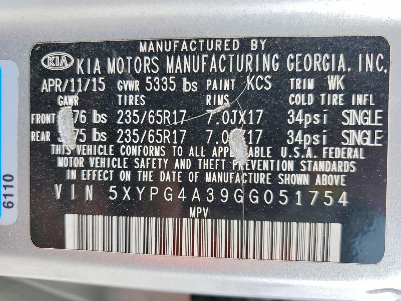 2016 KIA SORENTO LX photo 27