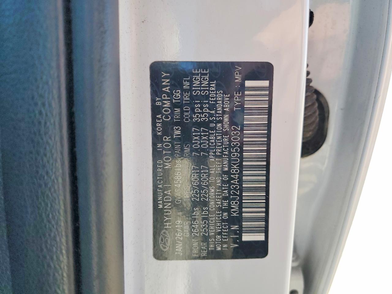 2019 HYUNDAI TUCSON SE photo 13