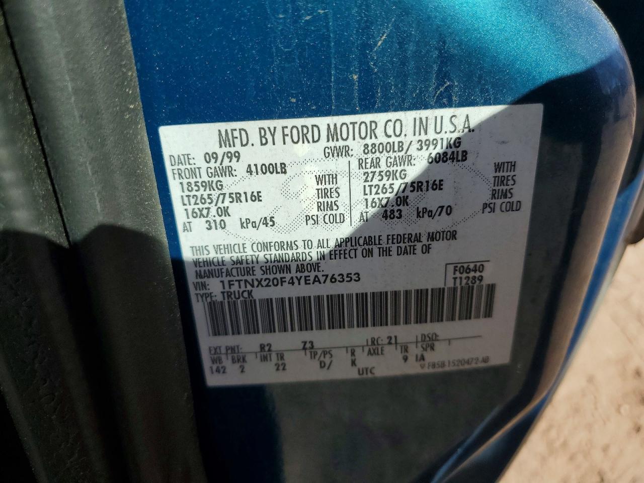 2000 FORD F250 SUPER DUTY photo 23