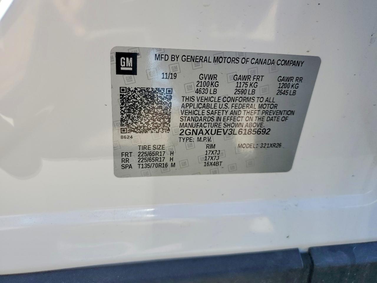 2020 CHEVROLET EQUINOX LT photo 37