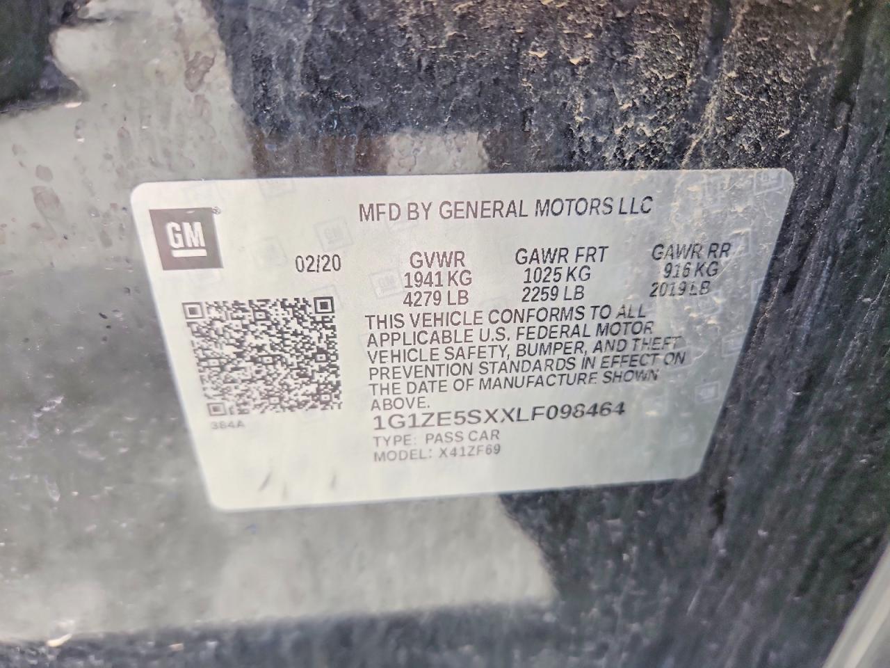 2020 CHEVROLET MALIBU PREMIER photo 12