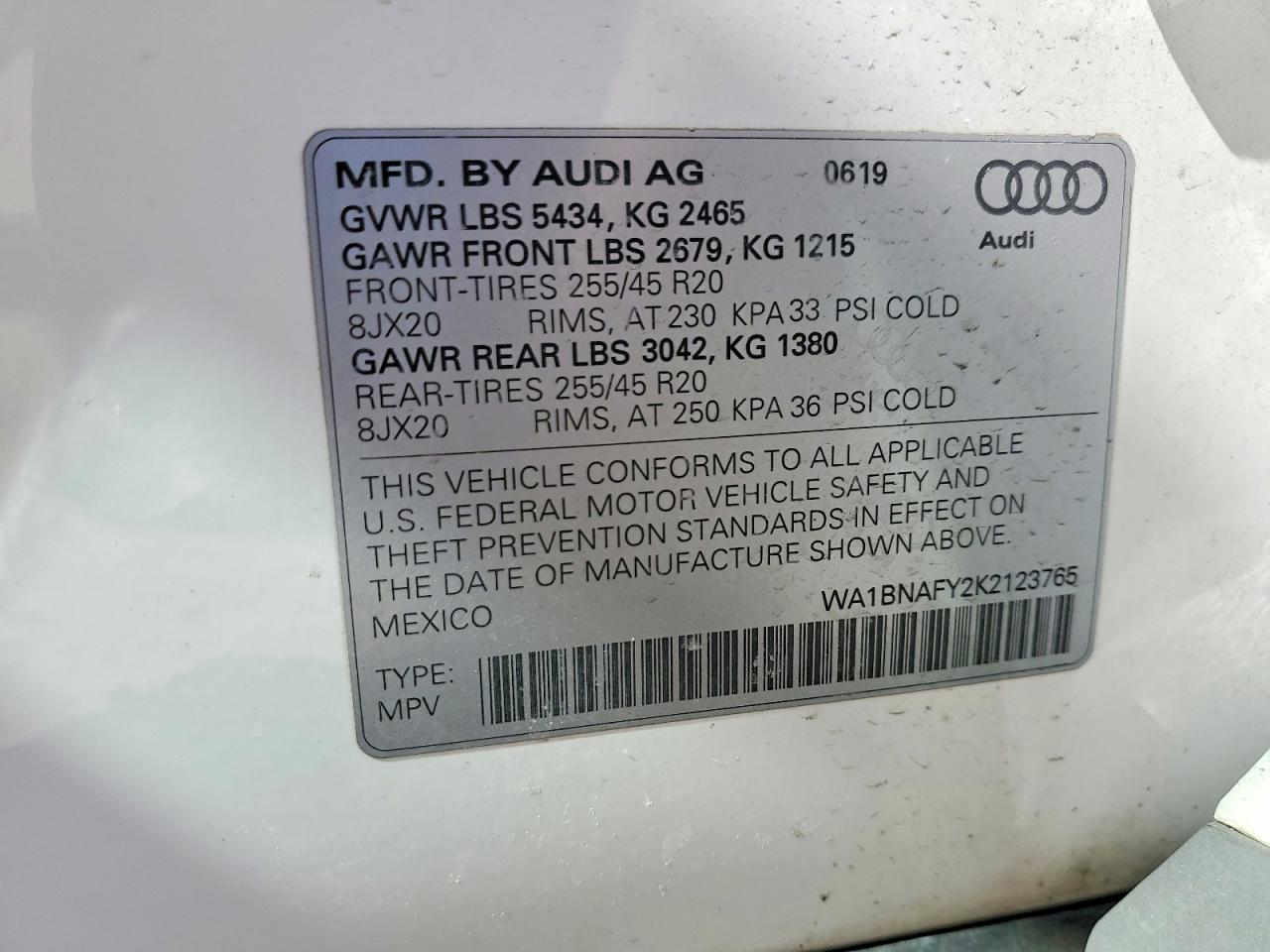 2019 AUDI Q5 PREMIUM PLUS photo 25