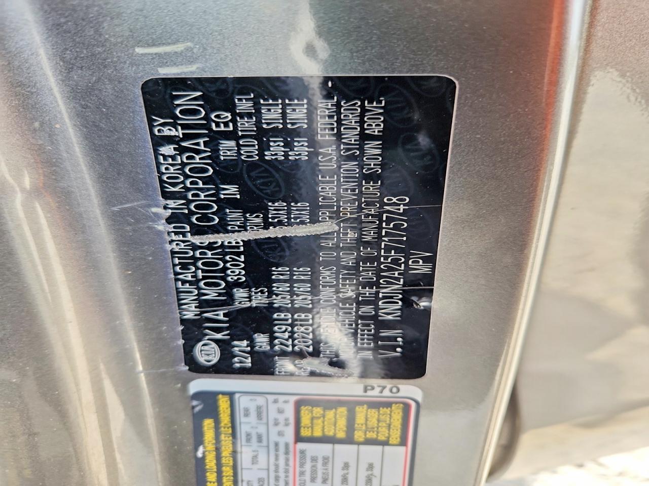2015 KIA SOUL BASE photo 25