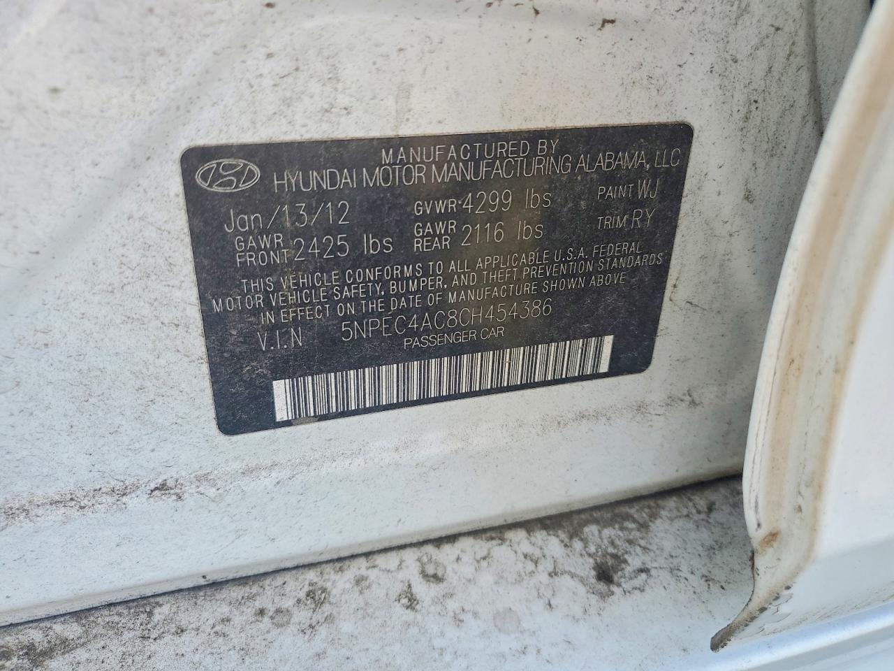 2012 HYUNDAI SONATA LIMITED photo 23