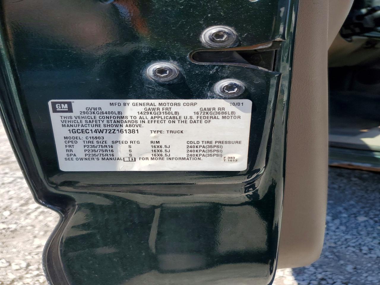 2002 CHEVROLET SILVERADO C1500 photo 34