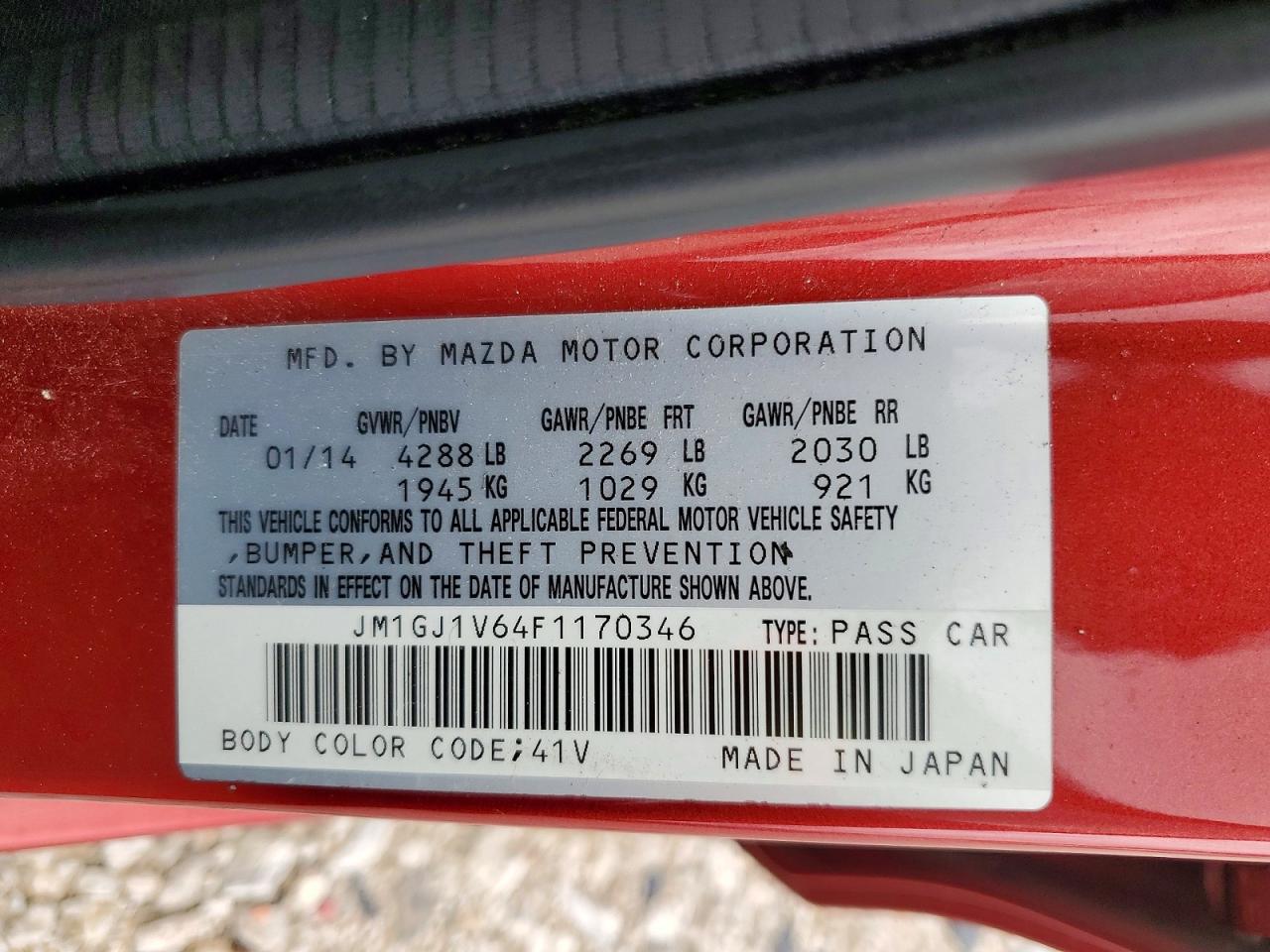2015 MAZDA 6 TOURING photo 23