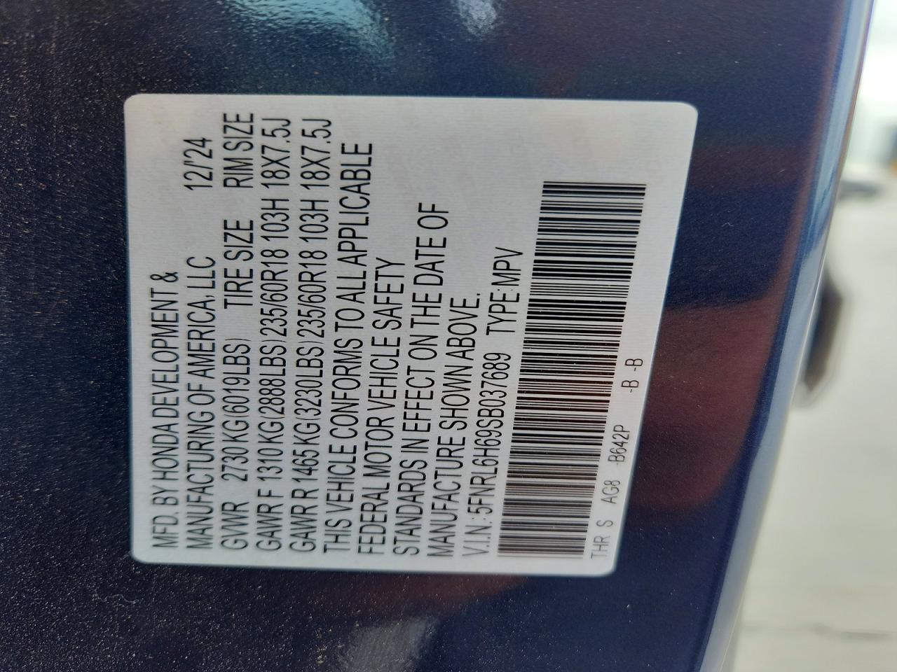 2025 HONDA ODYSSEY EXL photo 27