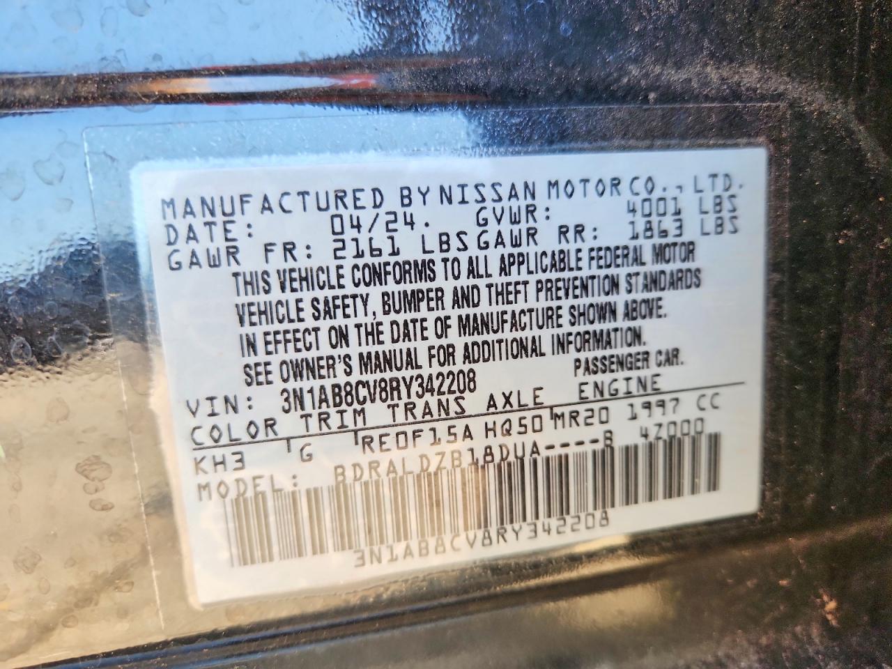 2024 NISSAN SENTRA SV photo 23