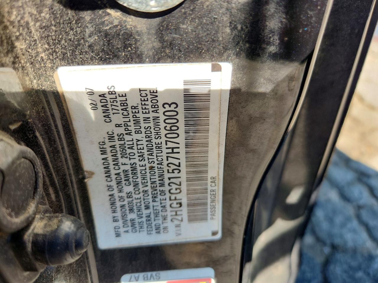 2007 HONDA CIVIC SI photo 12
