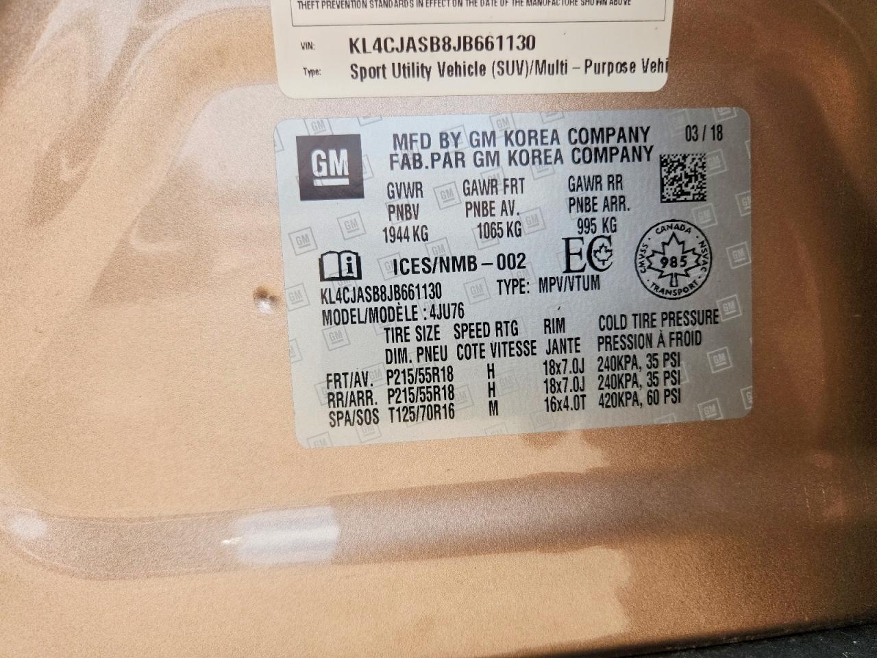 2018 BUICK ENCORE PREFERRED photo 23