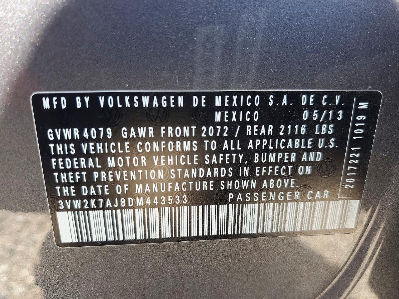 2013 VOLKSWAGEN JETTA BASE photo 34