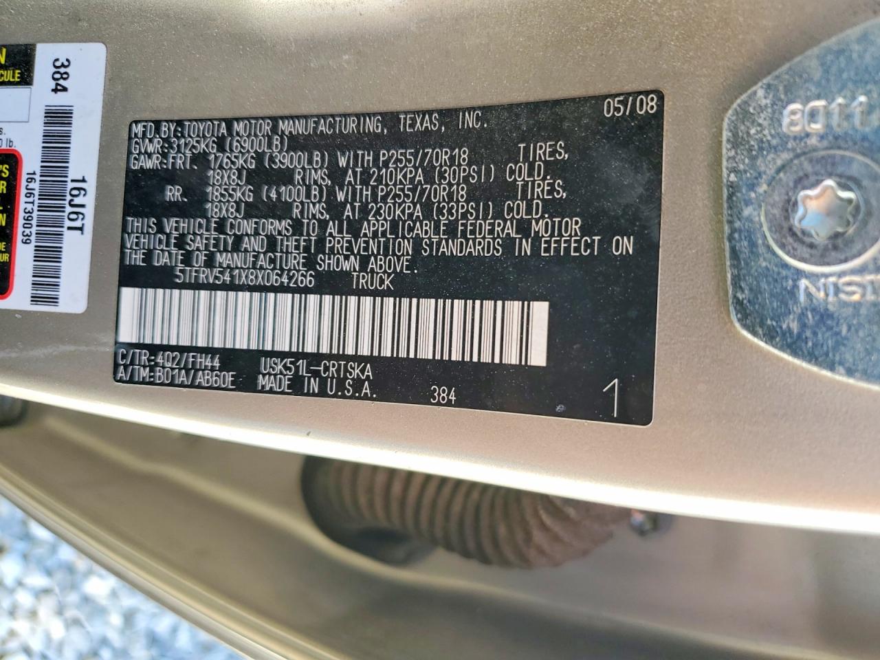 2008 TOYOTA TUNDRA GRADE photo 12