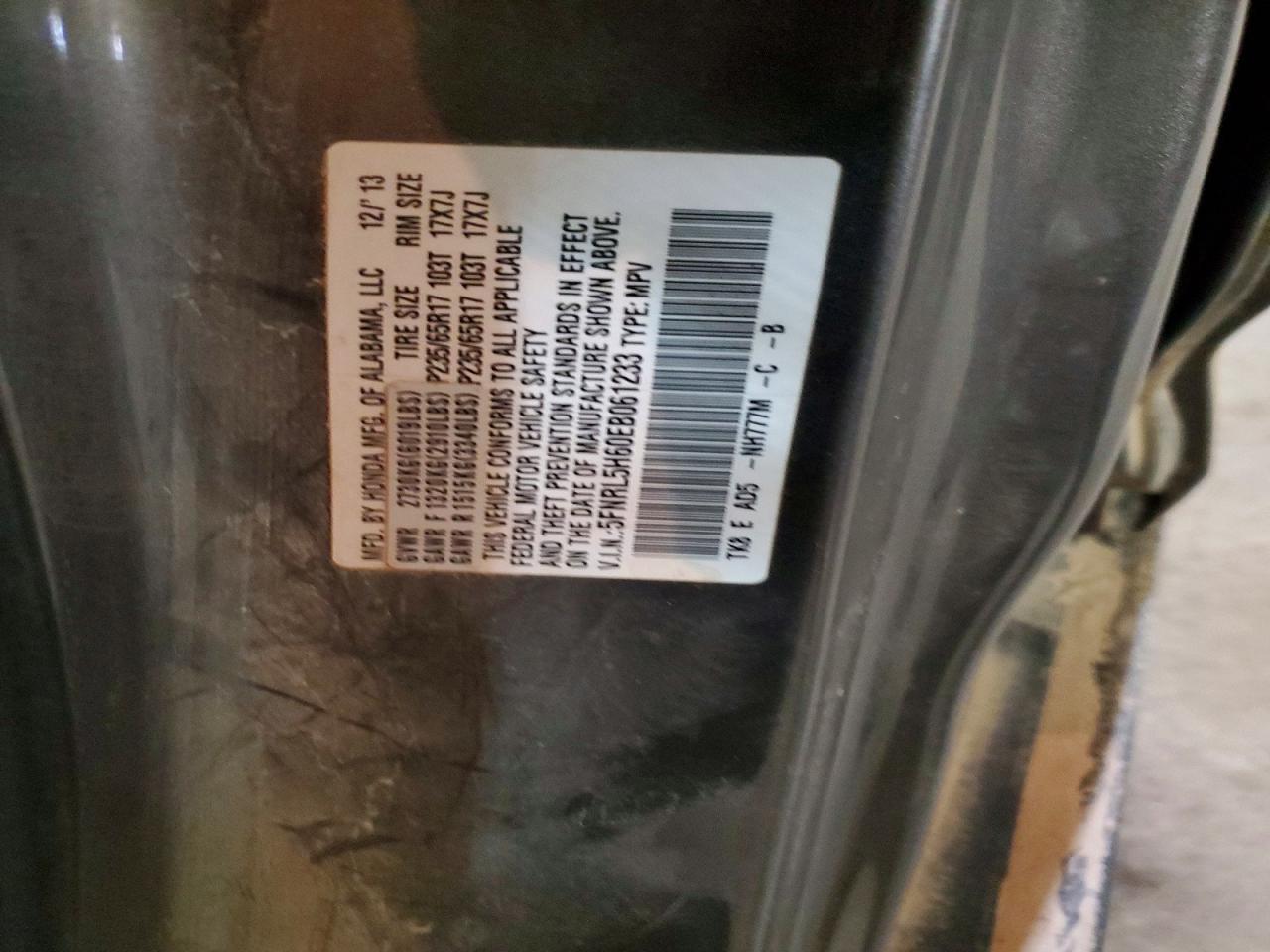 2014 HONDA ODYSSEY EXL photo 37