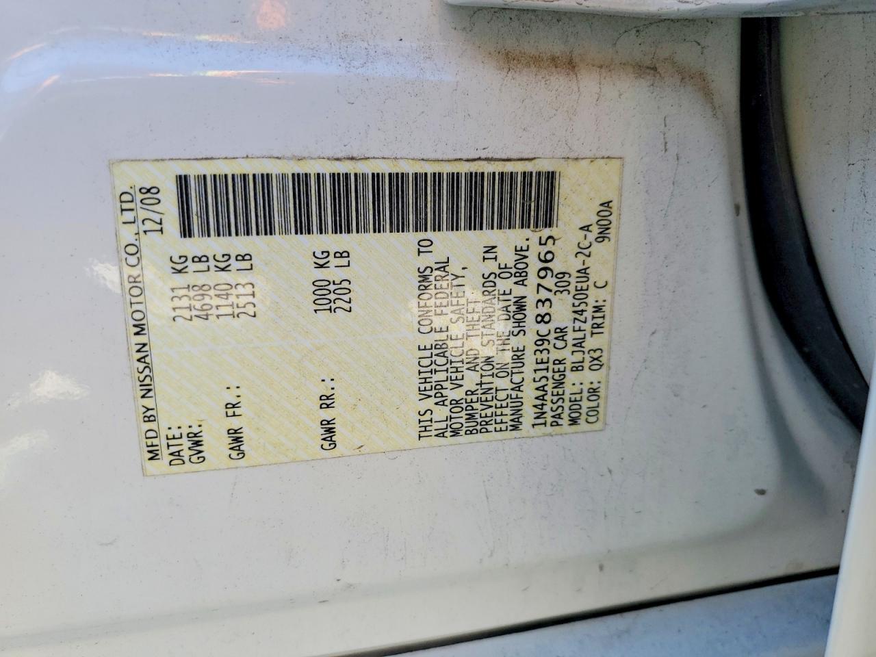 2009 NISSAN MAXIMA 3.5 S photo 23