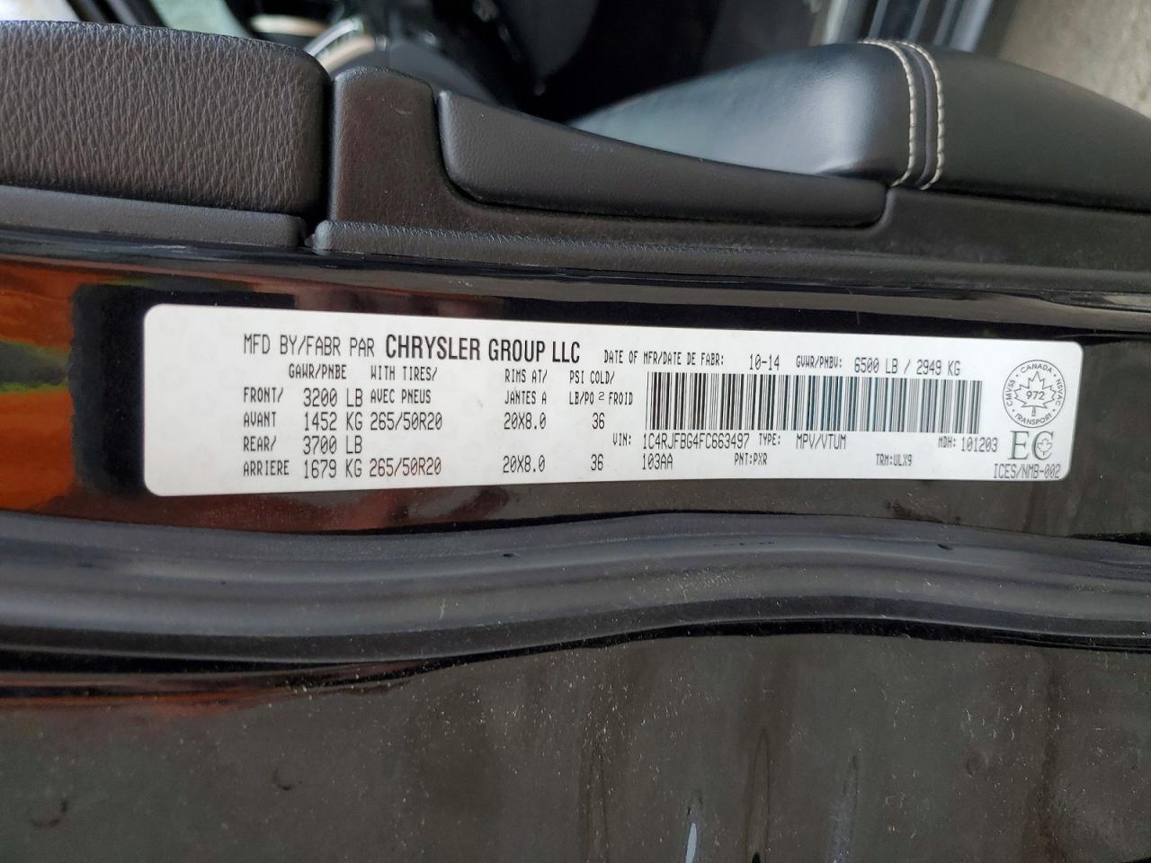 2015 JEEP GRAND CHEROKEE LIMITED photo 25