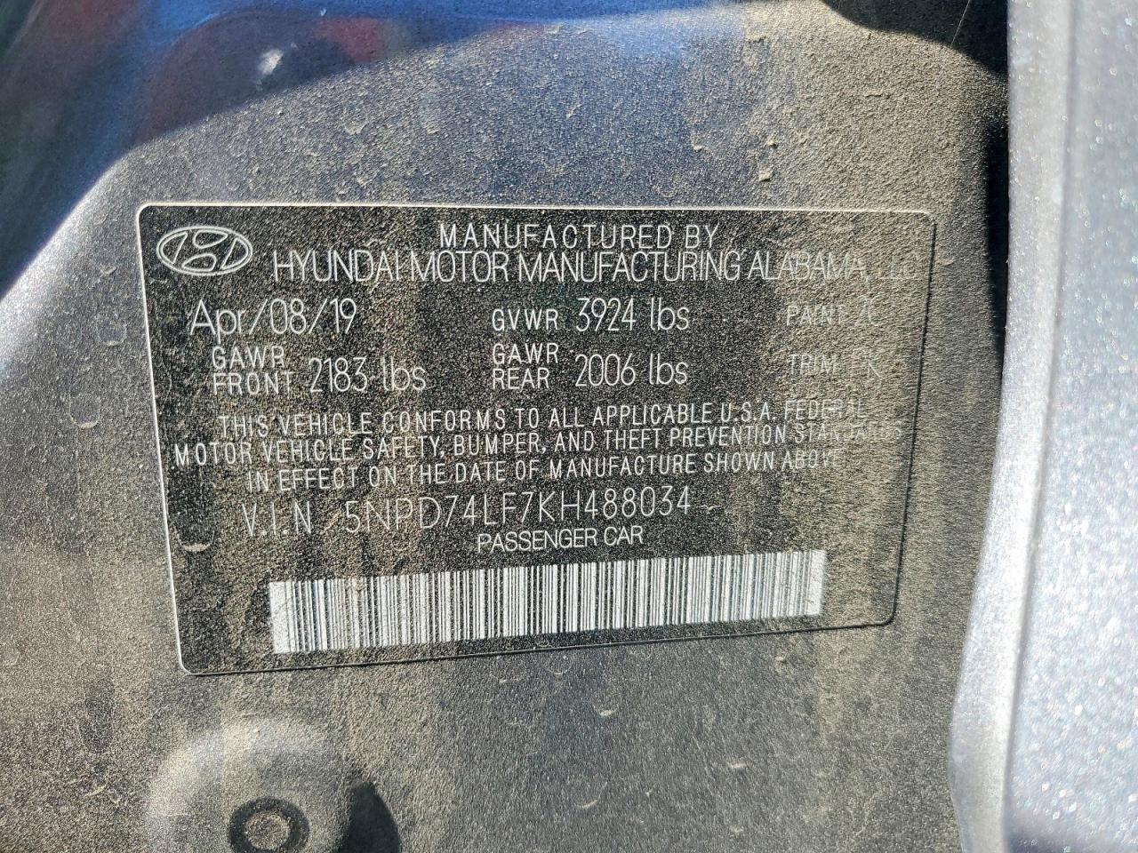 2019 HYUNDAI ELANTRA SE photo 34