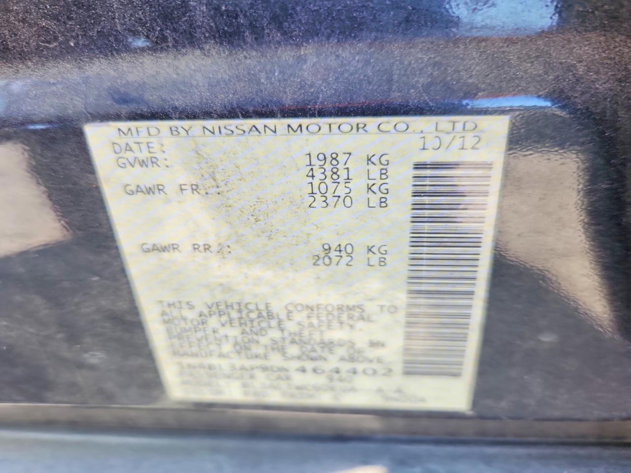 2013 NISSAN ALTIMA 3.5 S photo 23