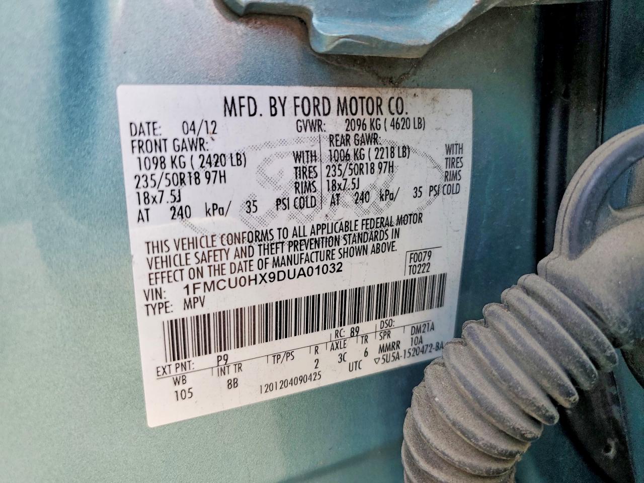 2013 FORD ESCAPE SEL photo 13