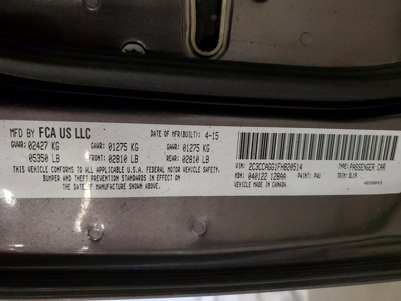 2015 CHRYSLER 300 S photo 12