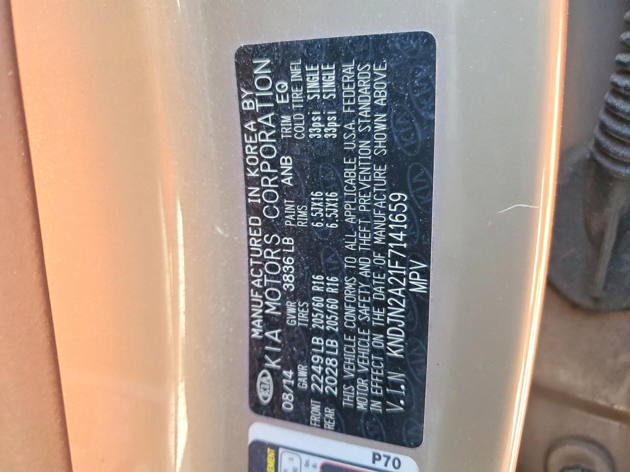 2015 KIA SOUL BASE photo 25