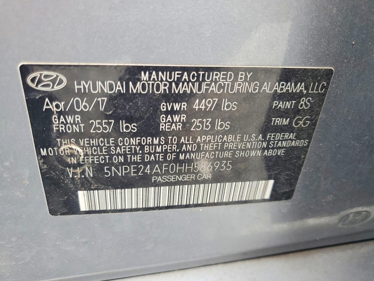 2017 HYUNDAI SONATA SE photo 34