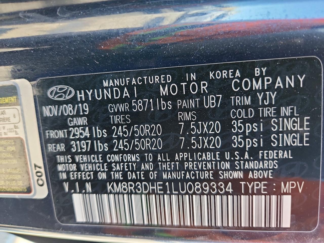 2020 HYUNDAI PALISADE SEL photo 40