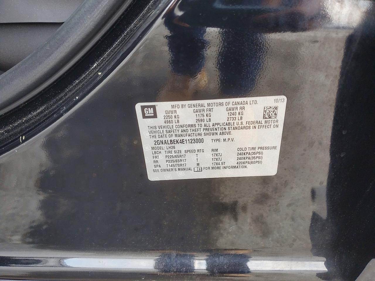 2014 CHEVROLET EQUINOX LT photo 25