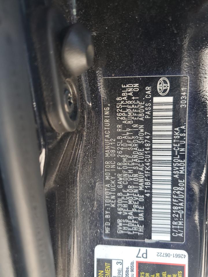 2012 TOYOTA CAMRY SE photo 23