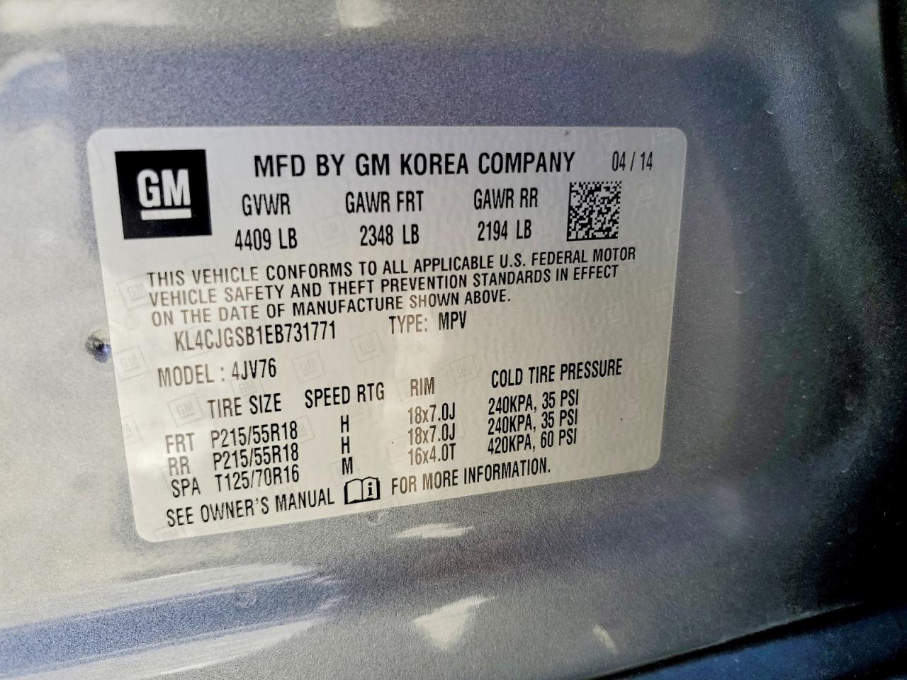 2014 BUICK ENCORE photo 23